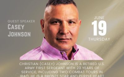 Speaker Event with Casey Johnson – June 19th @ 7PM